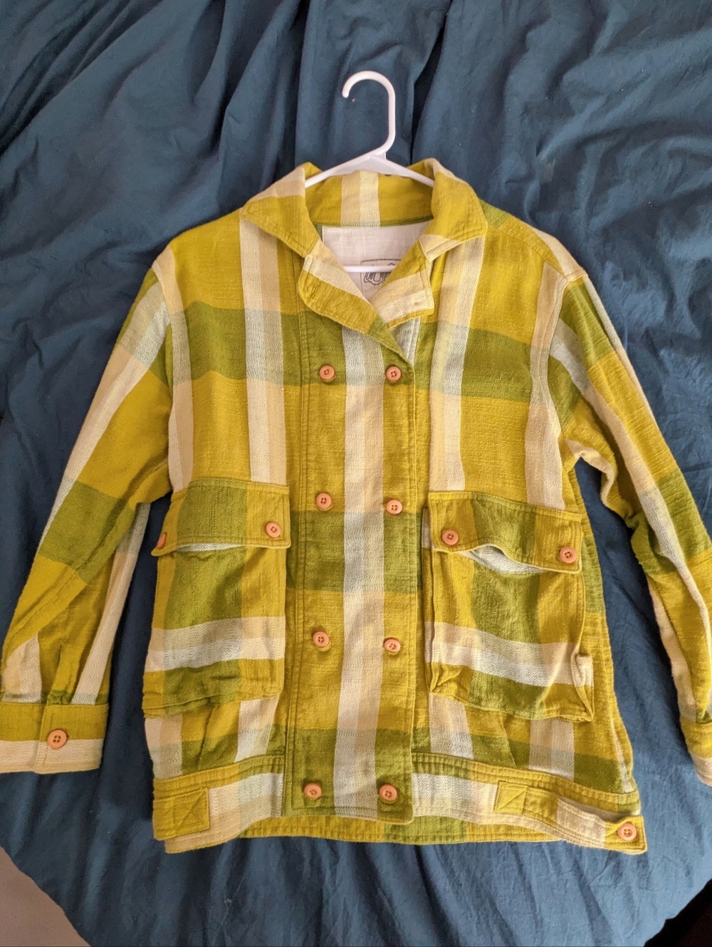 Ace & Jig Yellow Green Plaid Chore Coat